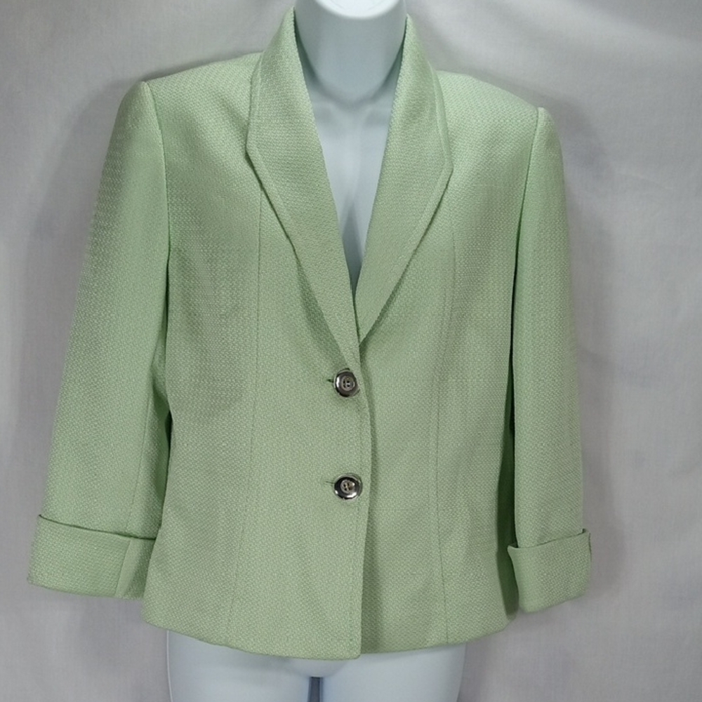Tahari Arthur S Levine Tailored Light Green Women's Blazer Jacket